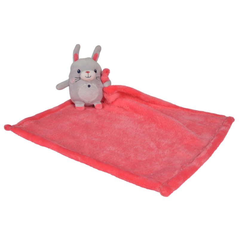  spandex baby comforter pink rabbit grey 